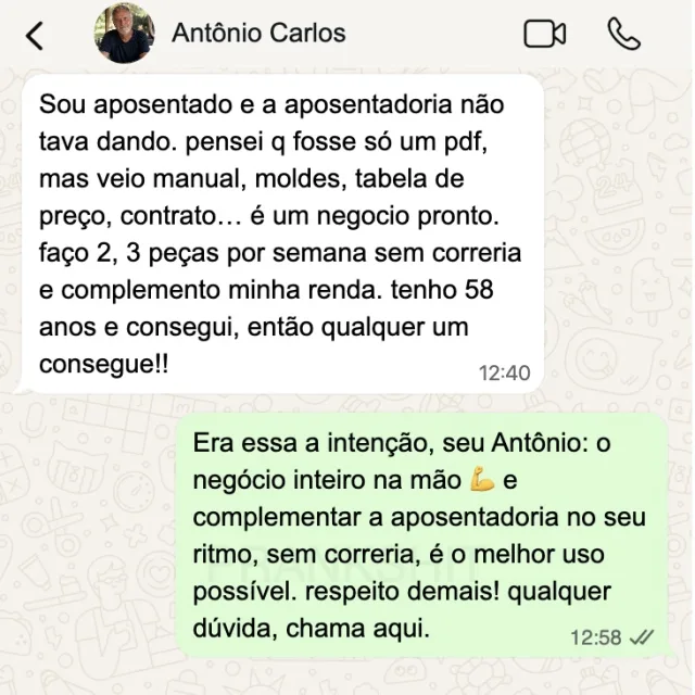 Depoimento de aluno