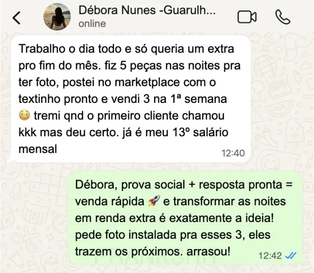 Depoimento de aluno